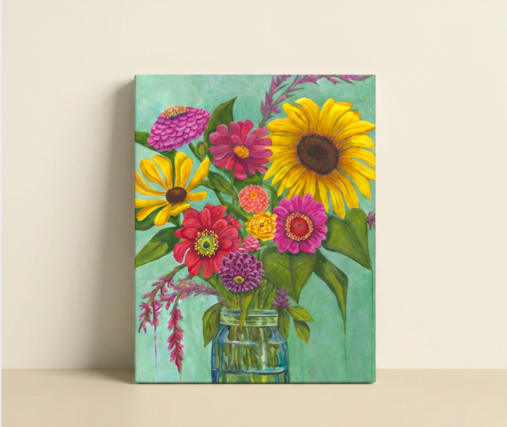 Farm Flowers - Original Painting